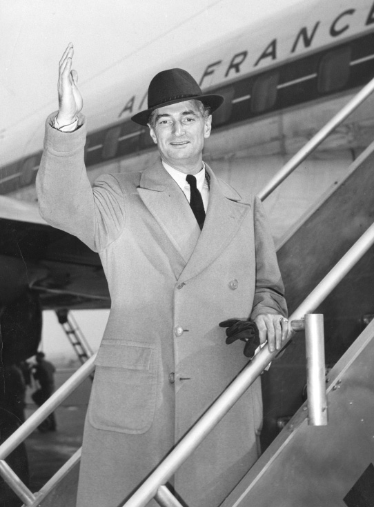 Serge Heftler-Louiche départ pour New York, 1956, Air-France